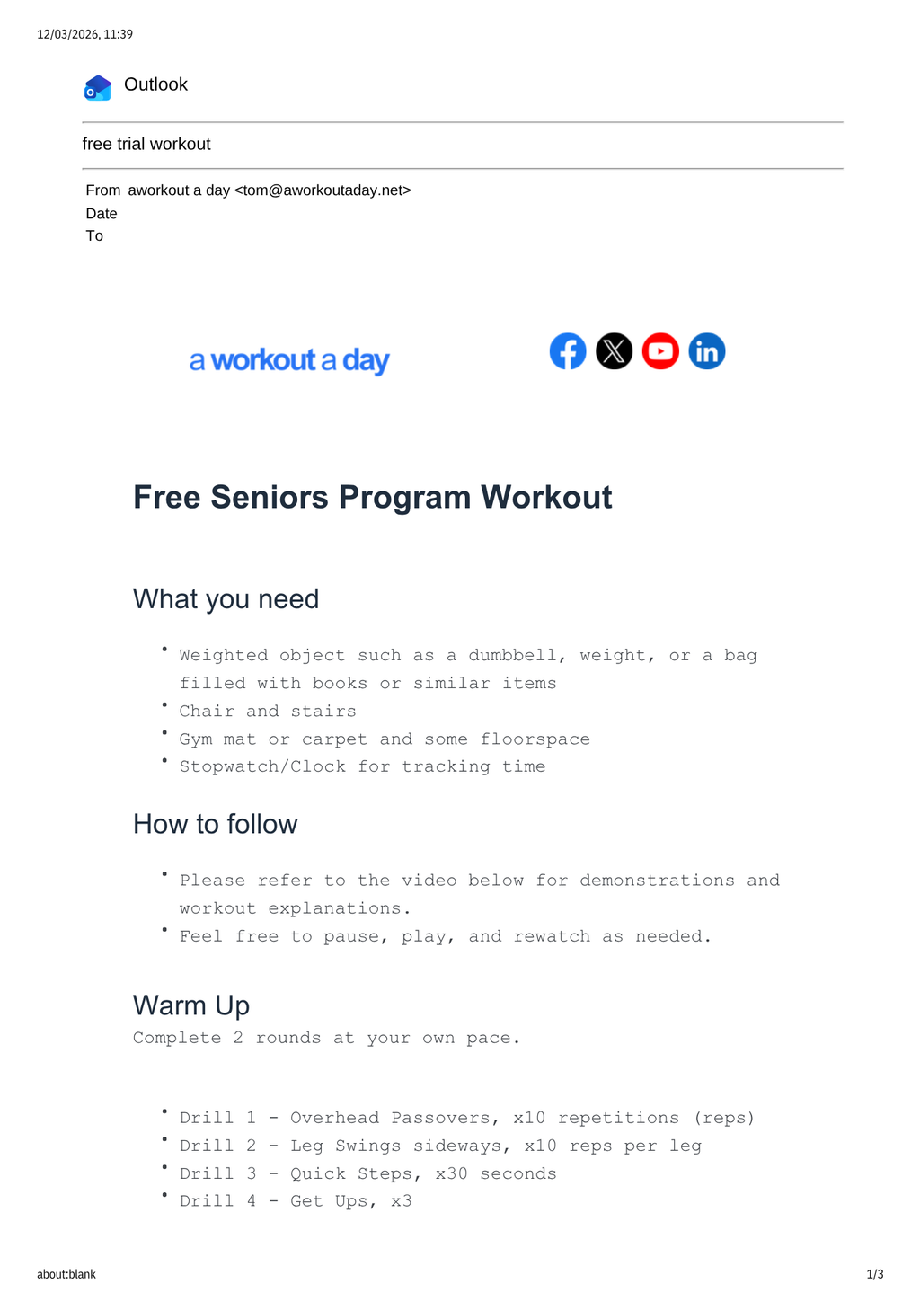 Seniors Program