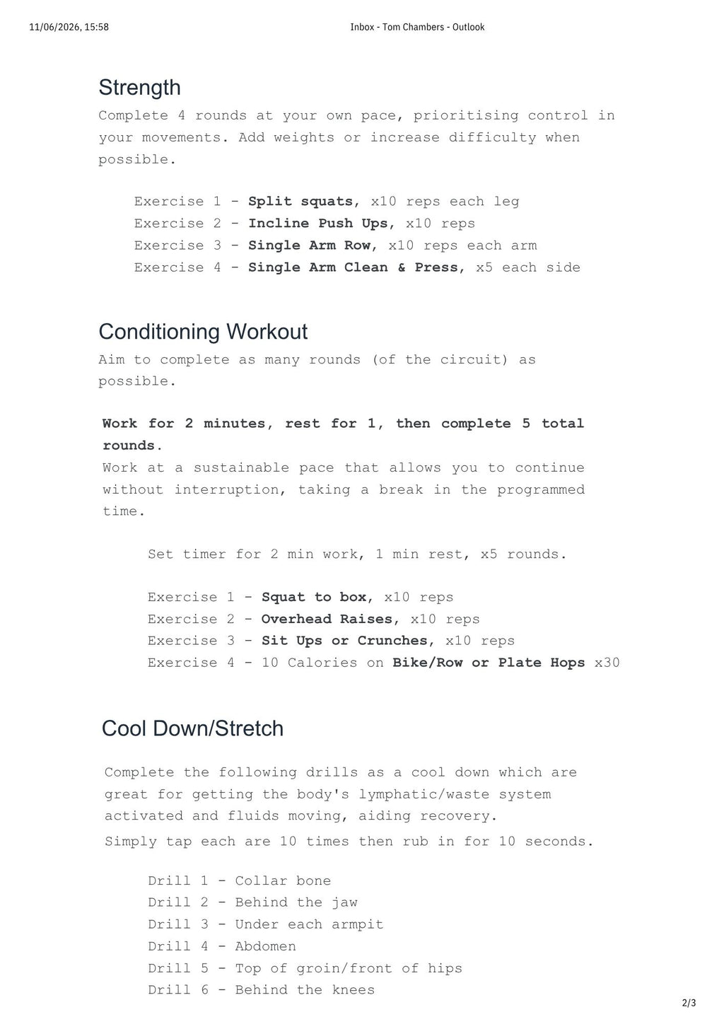 Off The Couch, Beginner Program
